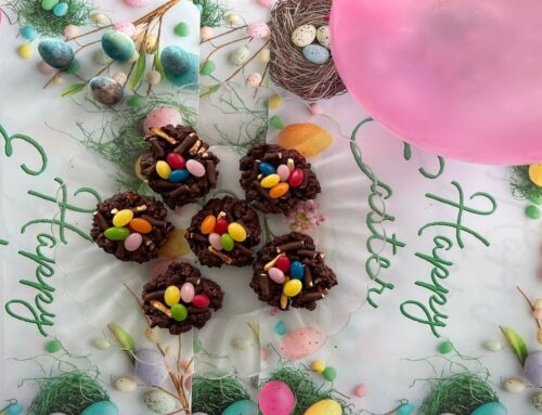 Nids de Pâques au chocolat pour le dessert